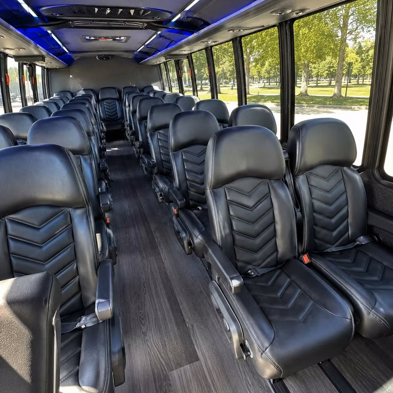 28 passenger minibus interior