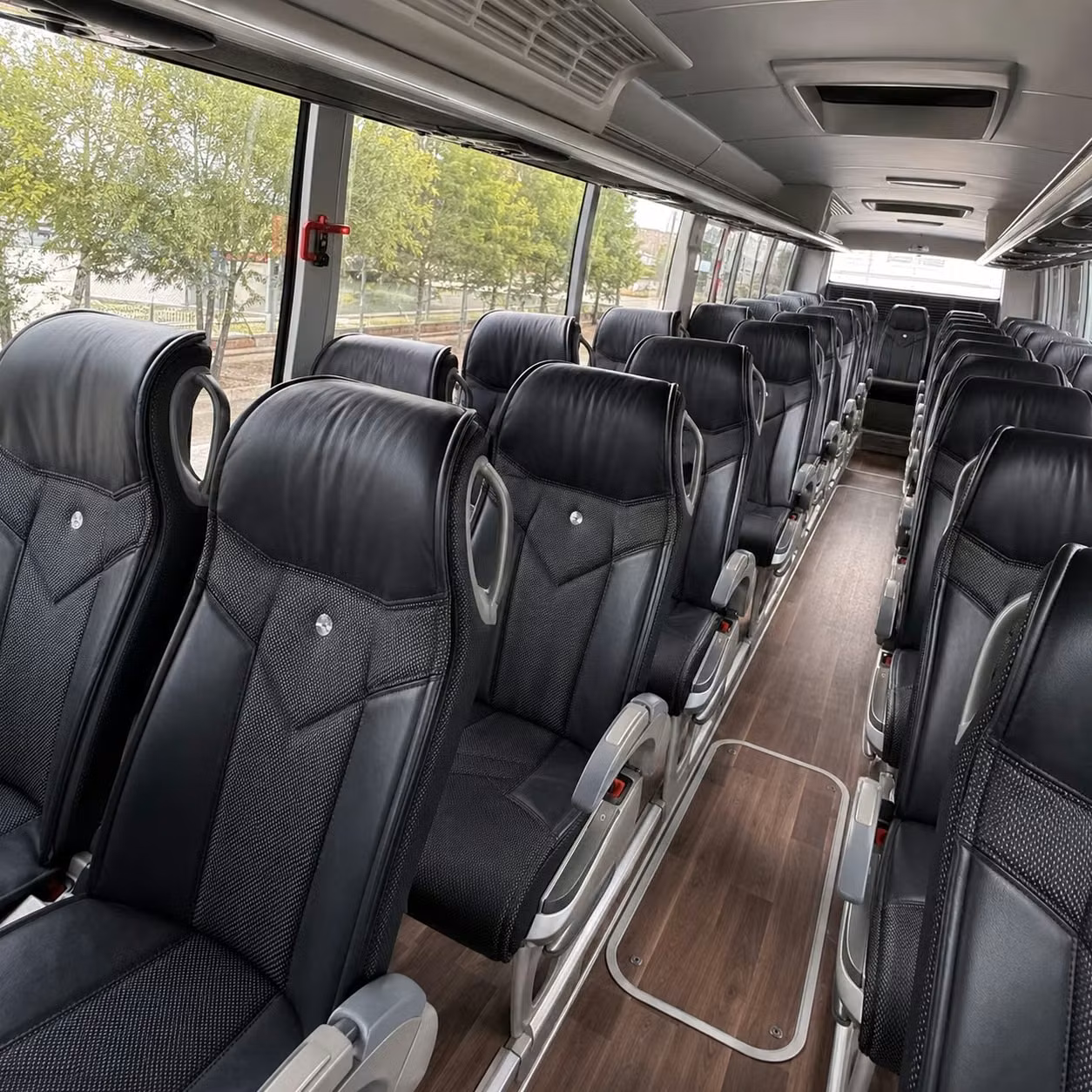 56 passenger charter bus inside