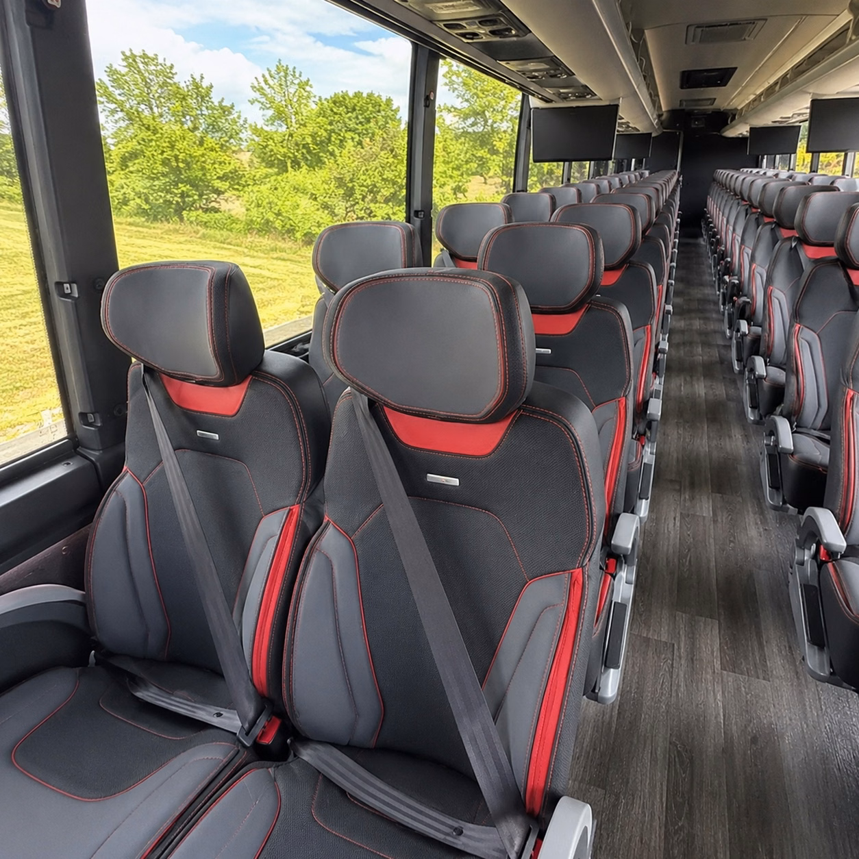 milpitas charter bus rental interior